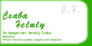 csaba helmly business card